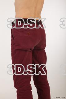 Thigh red trousers brown shoes of Sidney 0004